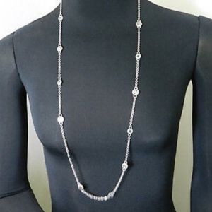925 Ripka 36" JR and blue stone necklace
